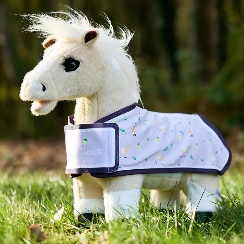LeMieux Mini Toy Pony Show Blanket - Lilac/Lemon-1