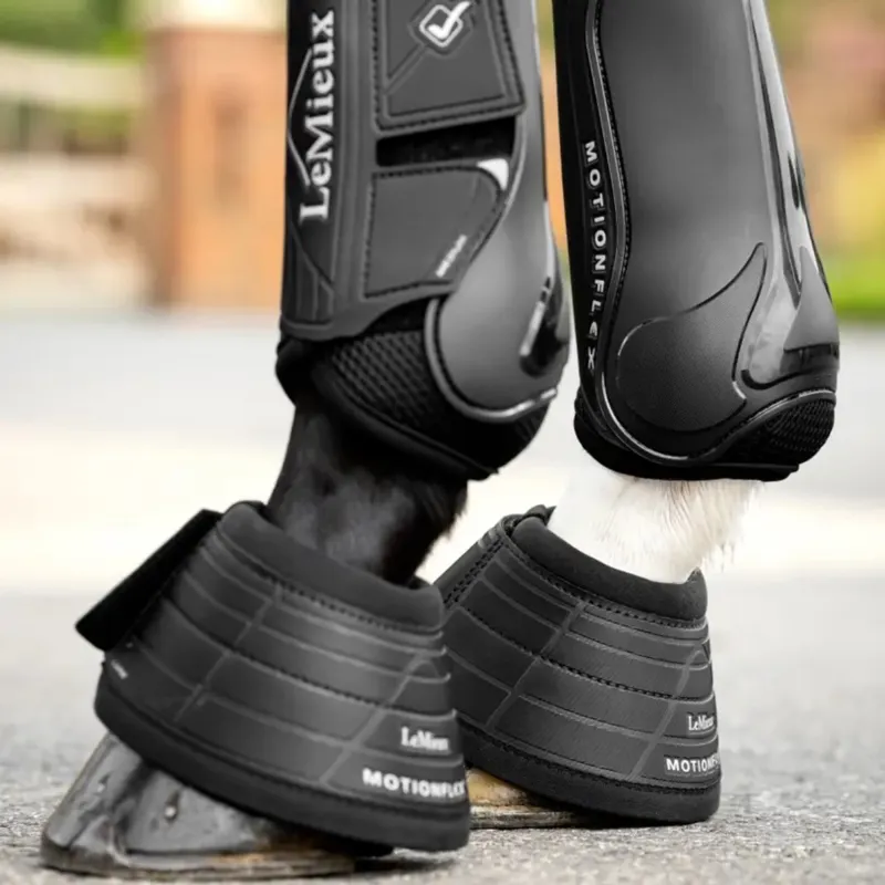 LeMieux Motionflex Bell Boots - Black-4