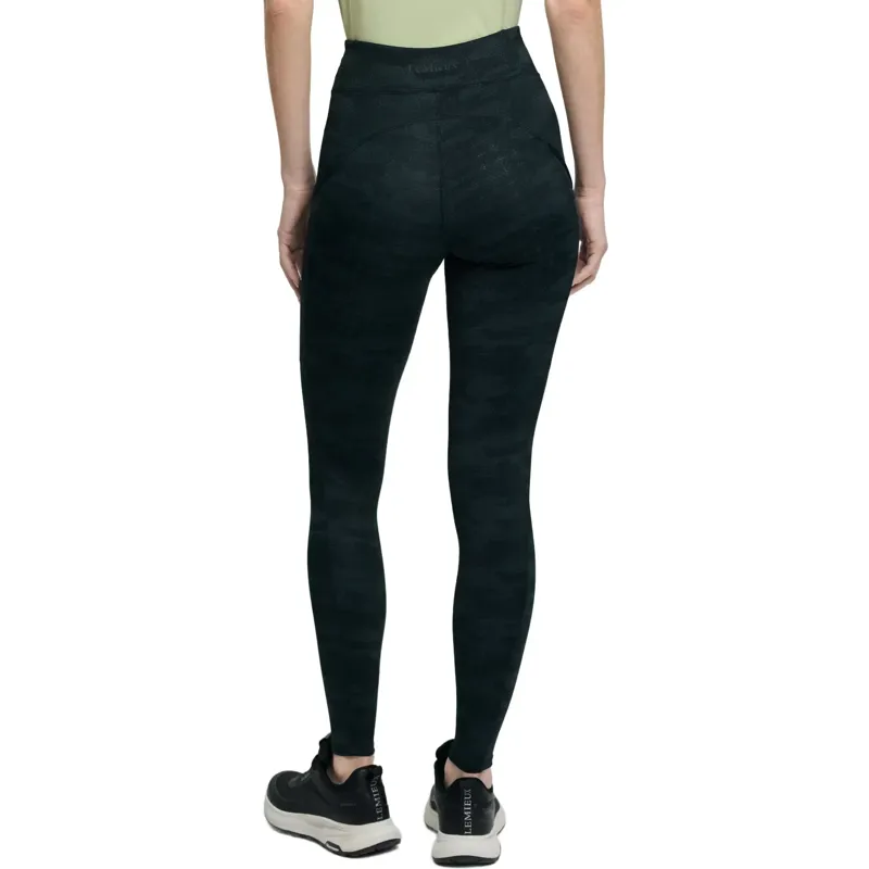 LeMieux Naomi Full Grip Pull On Women's Riding Tights - Camo Black-2