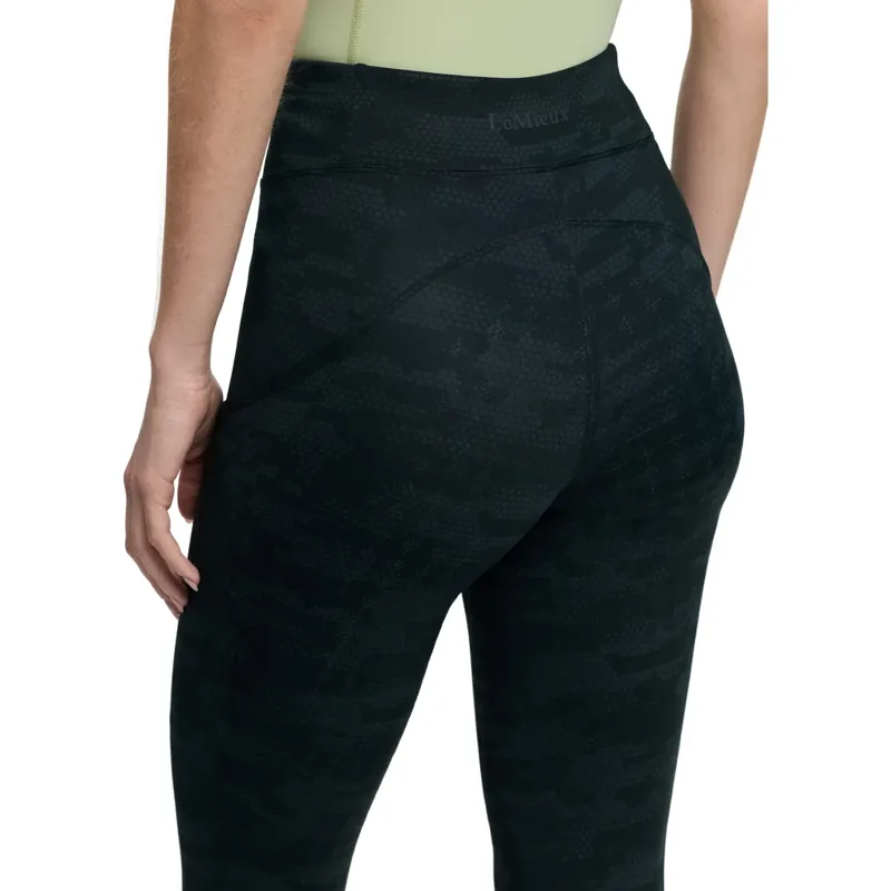 LeMieux Naomi Full Grip Pull On Women's Riding Tights - Camo Black-4