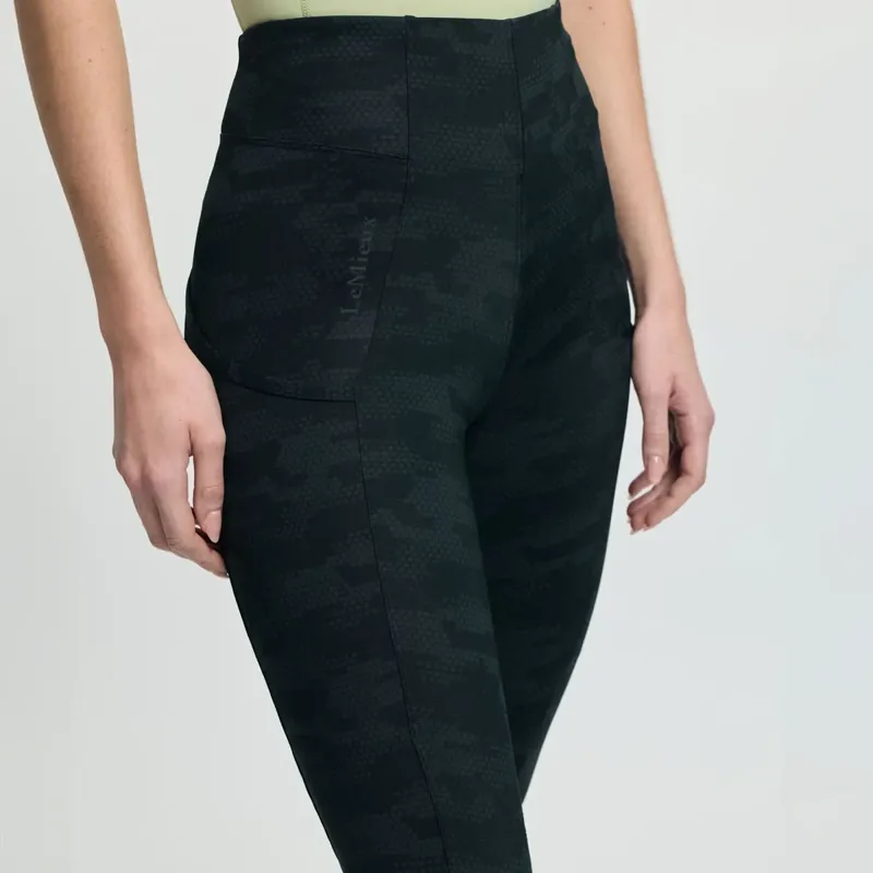LeMieux Naomi Full Grip Pull On Women's Riding Tights - Camo Black-5