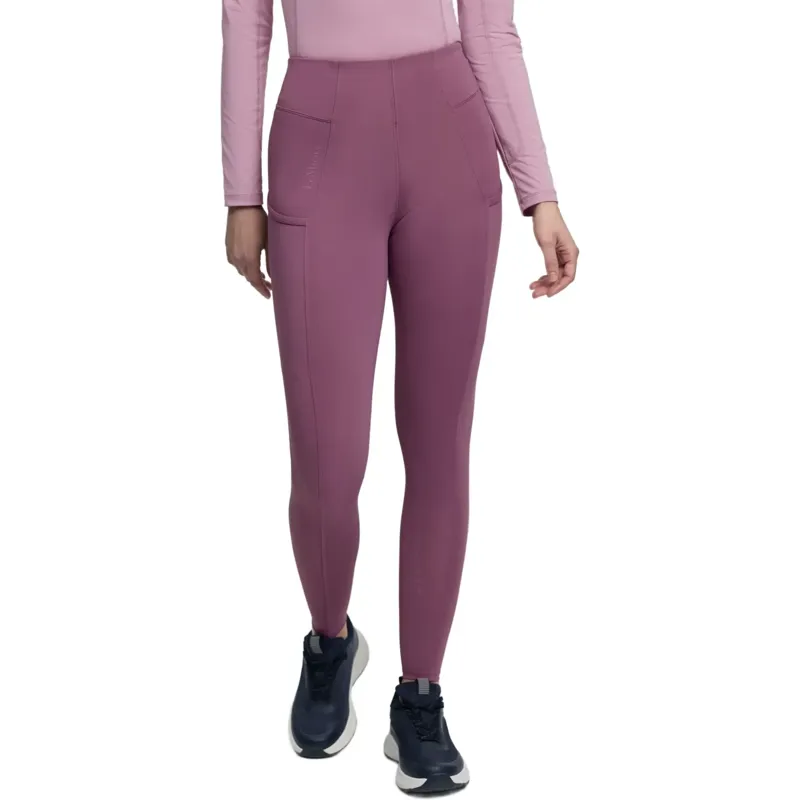 LeMieux Naomi Full Grip Pull On Womens Riding Tights - Mallow-1