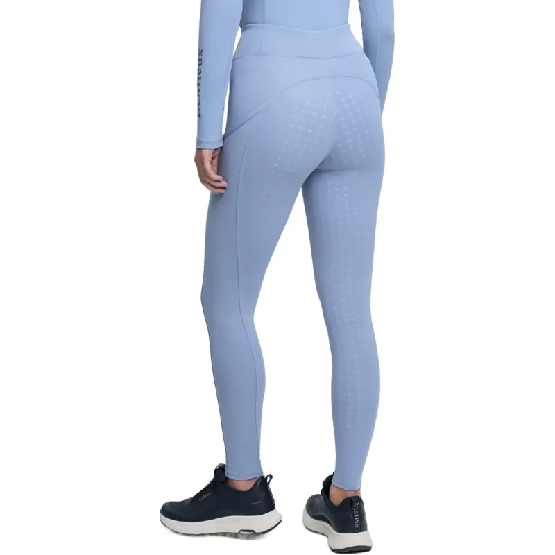 LeMieux Naomi Full Grip Pull On Women's Riding Tights - Powder Blue-1