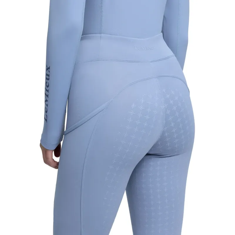 LeMieux Naomi Full Grip Pull On Women's Riding Tights - Powder Blue-3