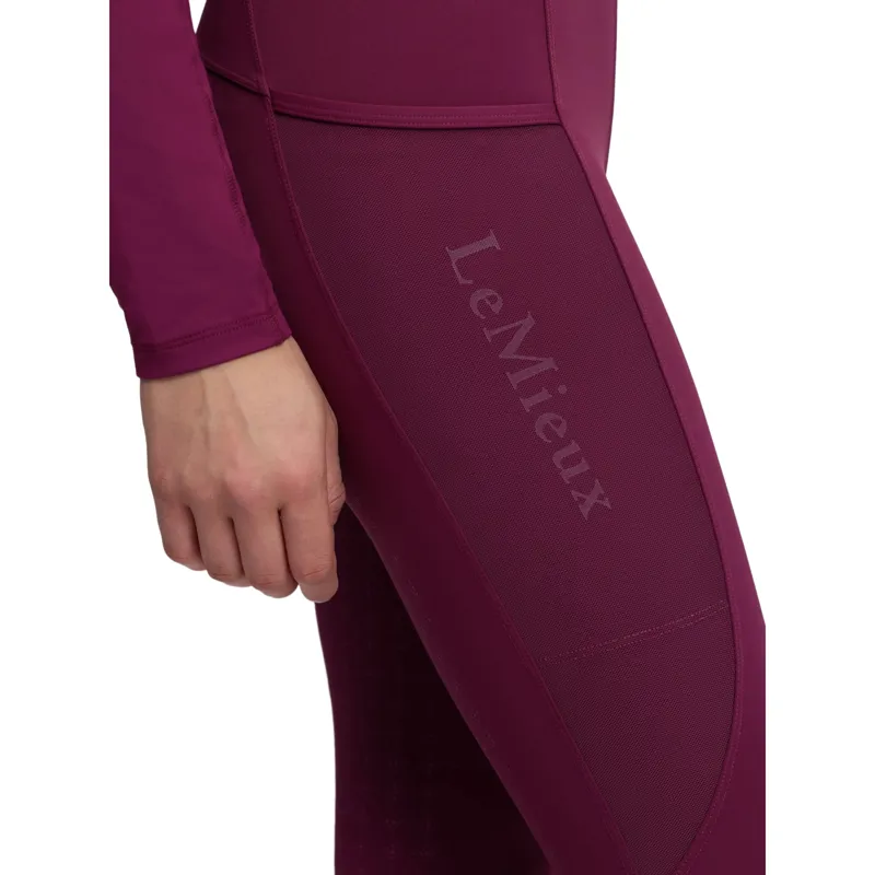 LeMieux Naomi Full Grip Pull On Women's Riding Tights - Blackberry-5
