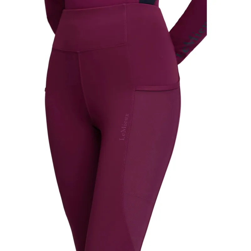 LeMieux Naomi Full Grip Pull On Women's Riding Tights - Blackberry-4