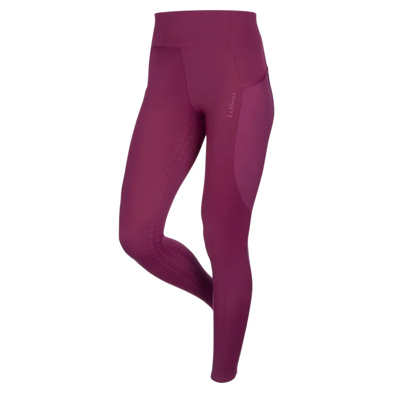 LeMieux Naomi Full Grip Pull On Women's Riding Tights - Blackberry-1