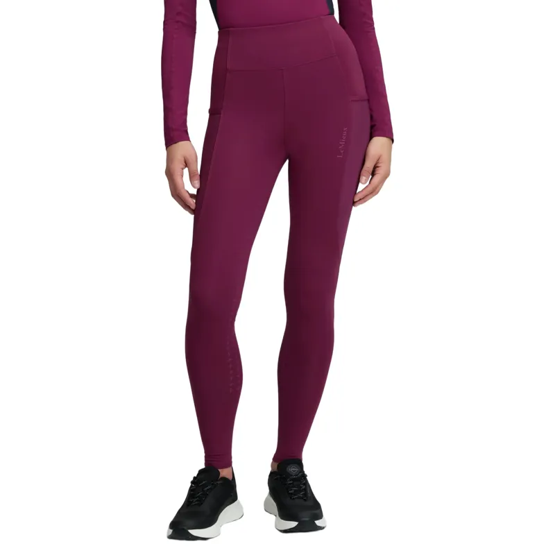 LeMieux Naomi Full Grip Pull On Women's Riding Tights - Blackberry