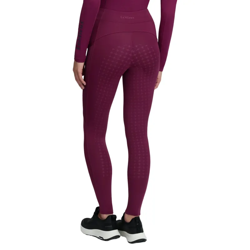 LeMieux Naomi Full Grip Pull On Women's Riding Tights - Blackberry-2