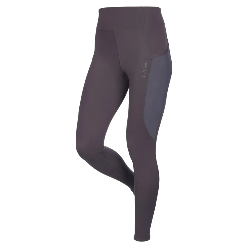 LeMieux Naomi Full Grip Pull On Womens Riding Tights - Cocoa-1