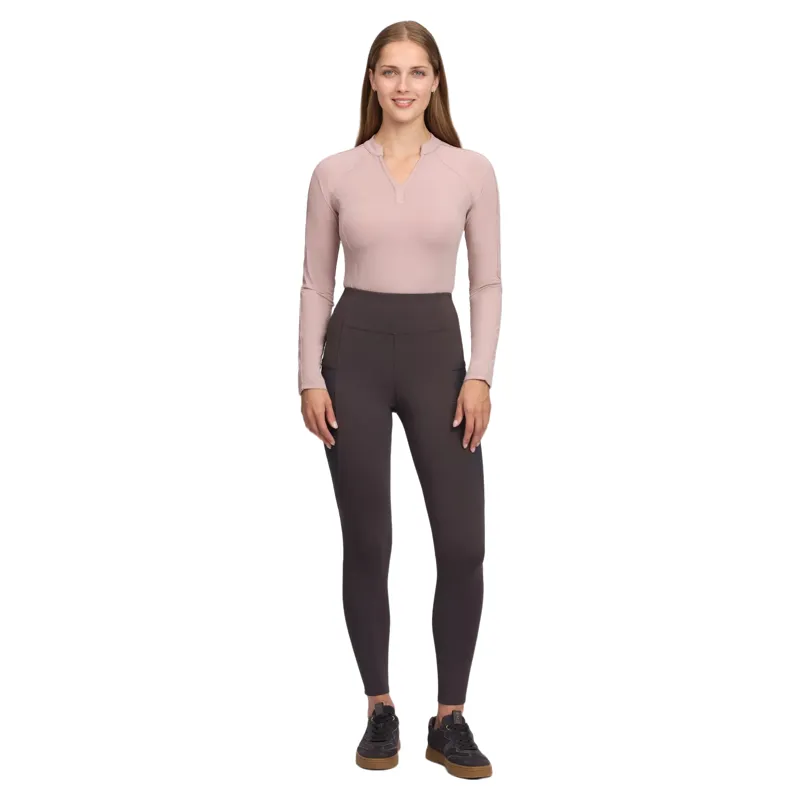LeMieux Naomi Full Grip Pull On Womens Riding Tights - Cocoa-6