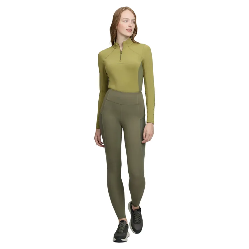 LeMieux Naomi Full Grip Pull On Women's Riding Tights - Willow Green-5