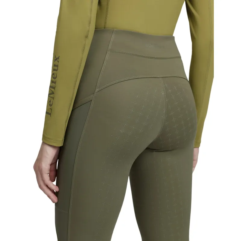 LeMieux Naomi Full Grip Pull On Women's Riding Tights - Willow Green-2