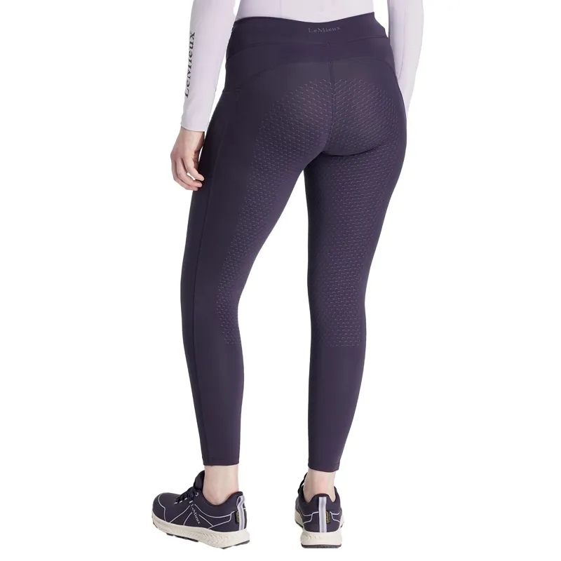 LeMieux Natalie Women's Brushed Pull On Full Grip Riding Tights - Juniper-1