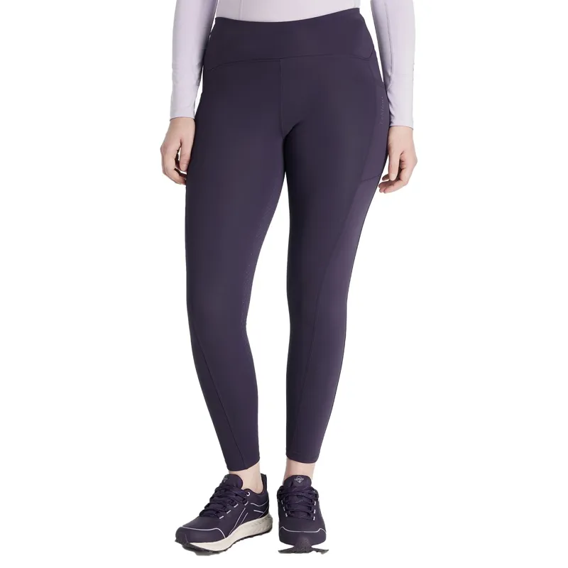 LeMieux Natalie Women's Brushed Pull On Full Grip Riding Tights - Juniper