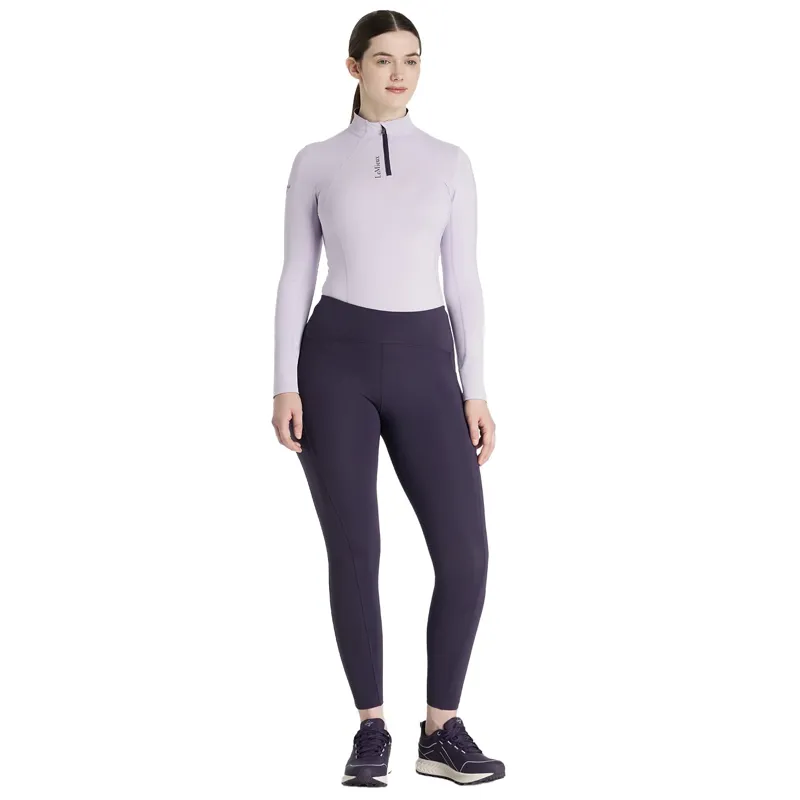 LeMieux Natalie Women's Brushed Pull On Full Grip Riding Tights - Juniper-3