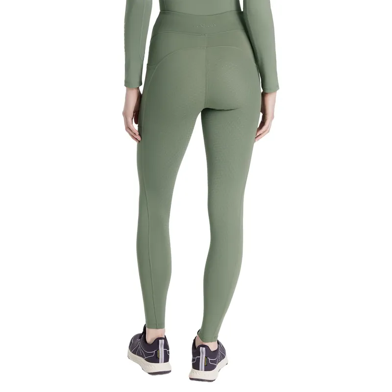 LeMieux Natalie Women's Brushed Pull On Full Grip Riding Tights - Rosemary-2