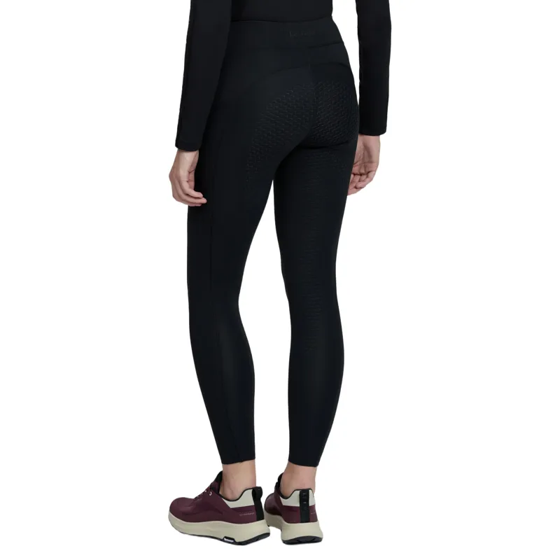 LeMieux Natalie Women's Brushed Full Grip Pull On Riding Tights - Black-1