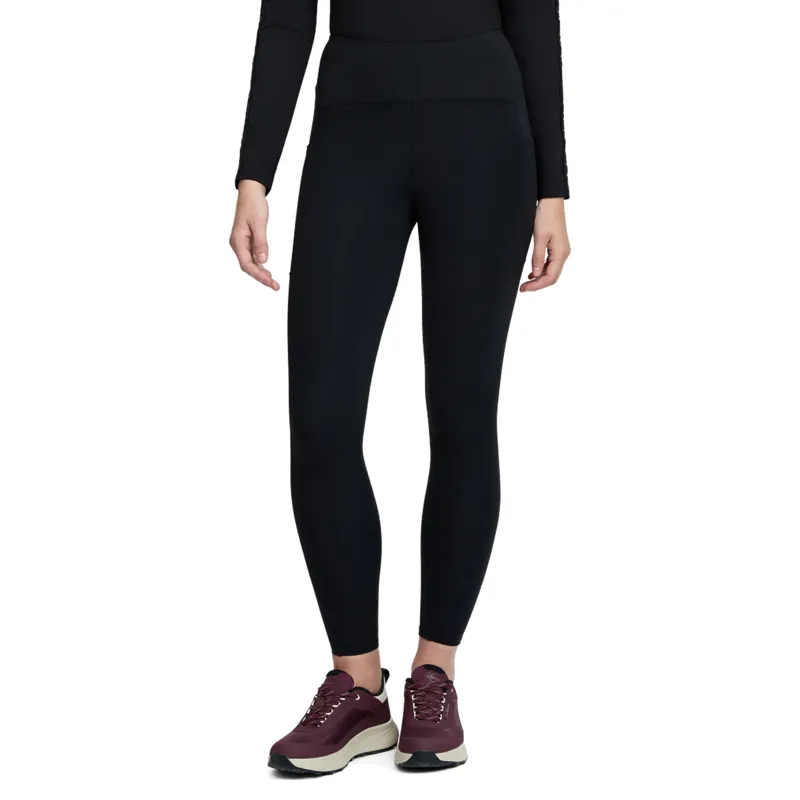 LeMieux Natalie Women's Brushed Full Grip Pull On Riding Tights - Black