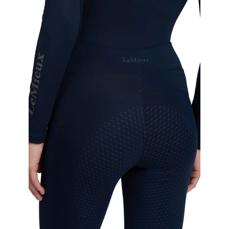 LeMieux Natalie Brushed Full Grip Women's Pull-On Riding Tights - Navy Pre-Order-4