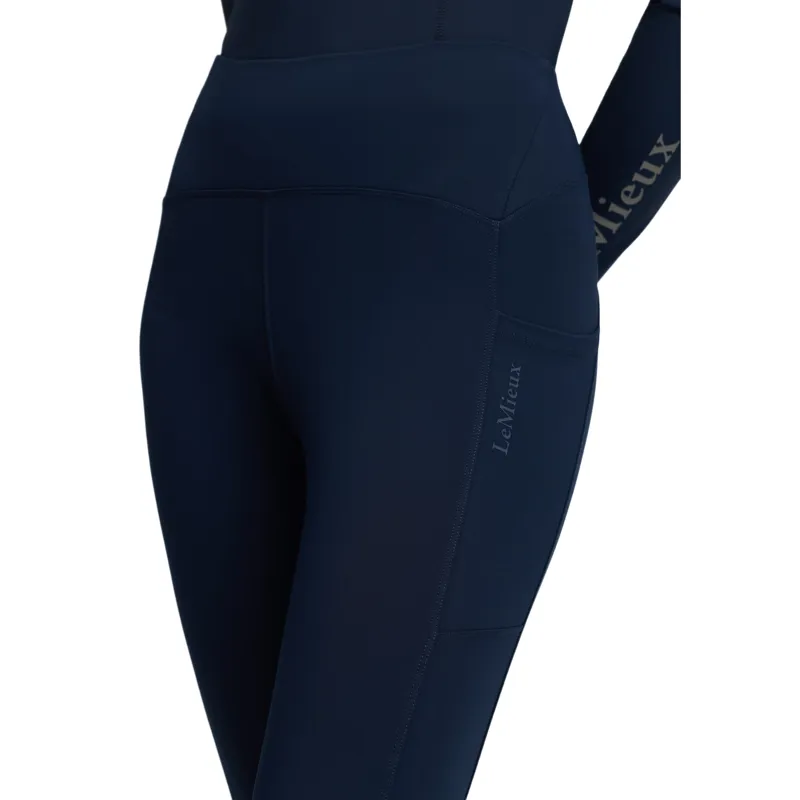 LeMieux Natalie Brushed Full Grip Women's Pull-On Riding Tights - Navy Pre-Order-5