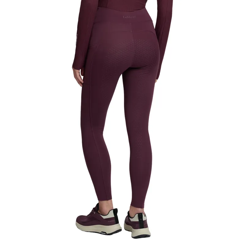 LeMieux Natalie Brushed Full Grip Women's Riding Tights - Blackberry-2