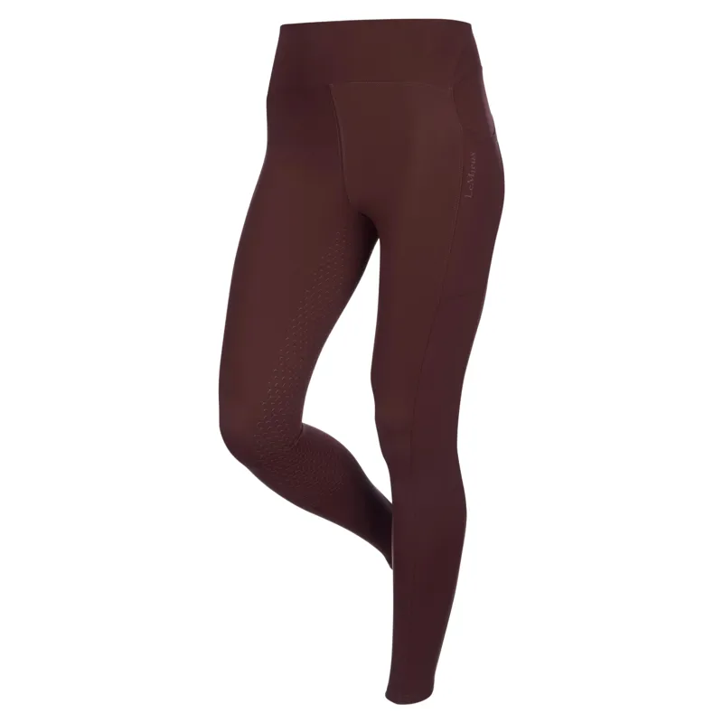 LeMieux Natalie Brushed Full Grip Women's Riding Tights - Blackberry-1