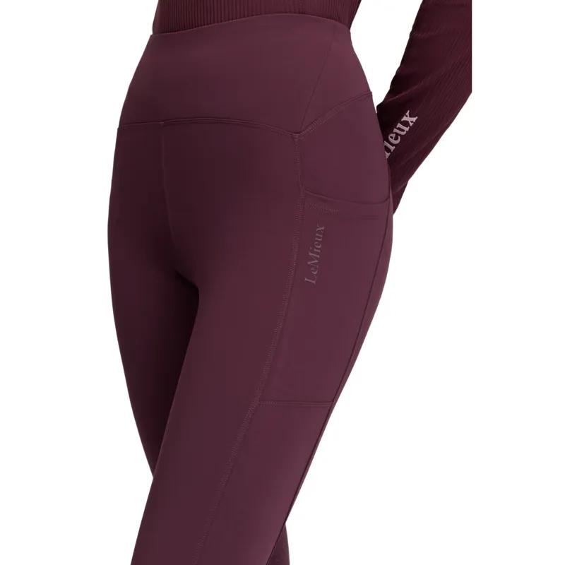LeMieux Natalie Brushed Full Grip Women's Riding Tights - Blackberry-6