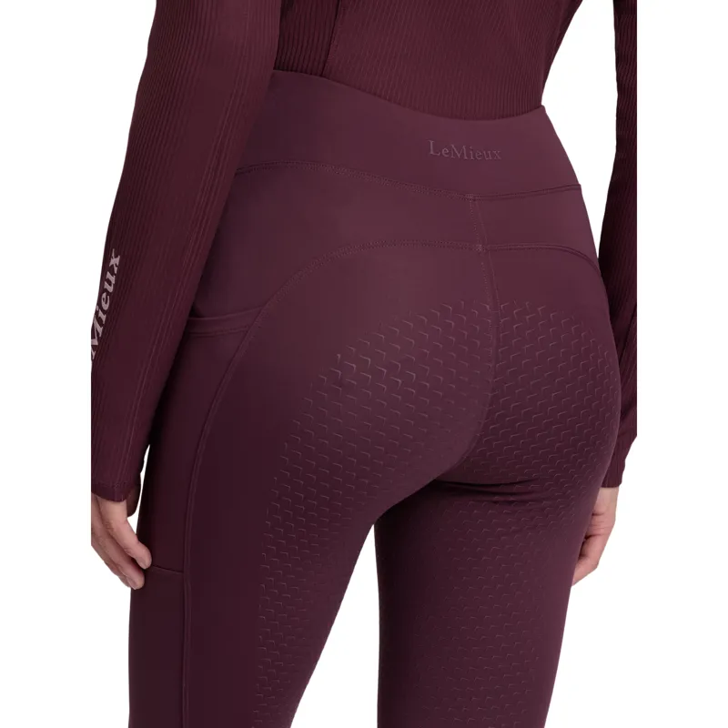 LeMieux Natalie Brushed Full Grip Women's Riding Tights - Blackberry-3