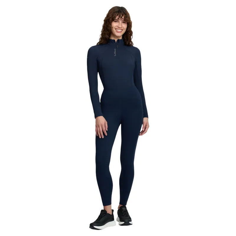 LeMieux Natalie Women's Brushed Full Grip Pull On Riding Tights - Navy-5