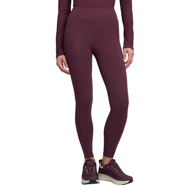 LeMieux Natalie Women's Brushed Full Grip Pull-On Riding Tights - Blackberry
