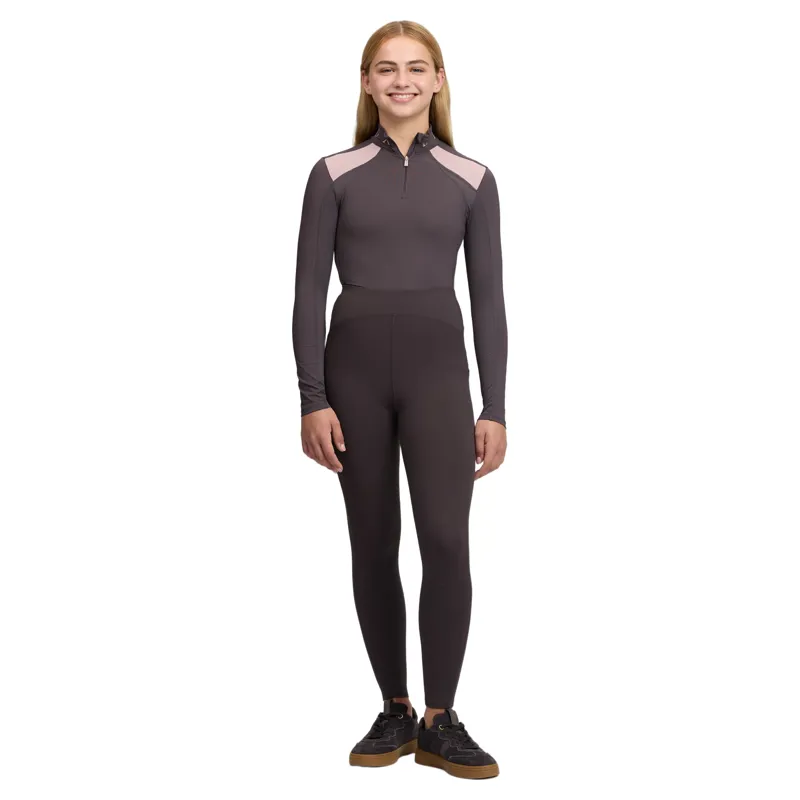 LeMieux Young Rider Nell Brushed Pull On Riding Tights - Cocoa Pre-Order-5