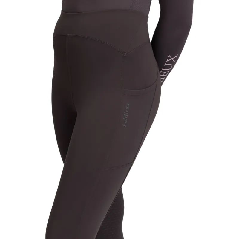 LeMieux Young Rider Nell Brushed Pull On Riding Tights - Cocoa Pre-Order-4