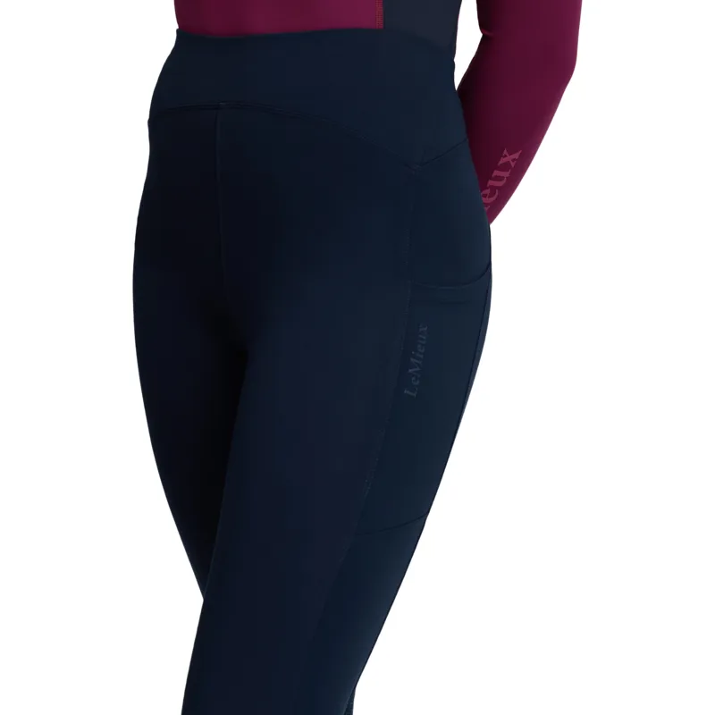 LeMieux Young Rider Nell Brushed Pull On Riding Tights - Navy Pre-Order-4