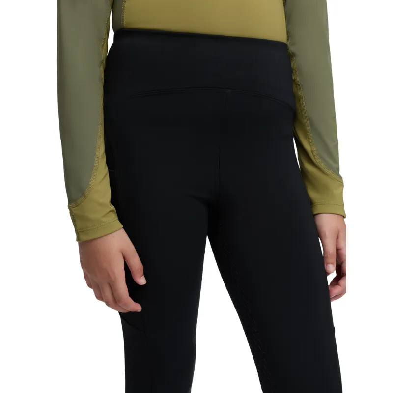 LeMieux Mini Nora Brushed Pull On Junior Riding Tights - Black-4