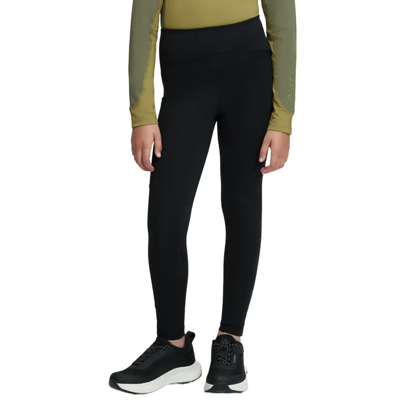 LeMieux Mini Nora Brushed Pull On Junior Riding Tights - Black