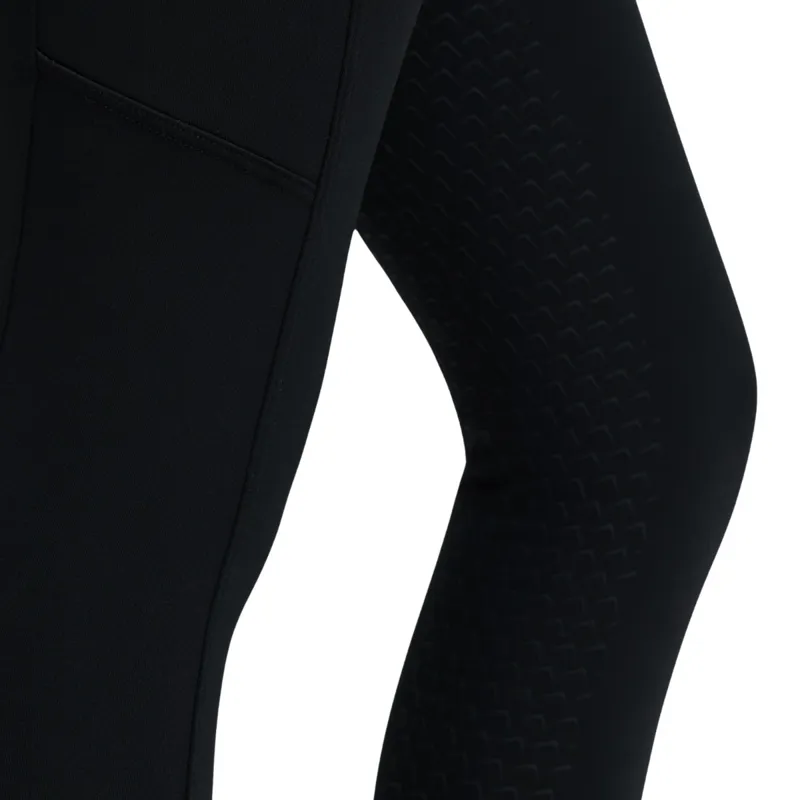 LeMieux Mini Nora Brushed Pull On Junior Riding Tights - Black-5