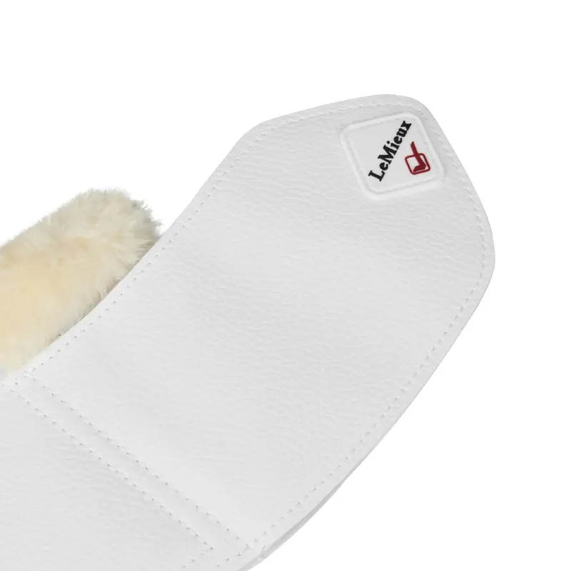LeMieux Fleece WrapRound Bell Boots - White Natural-2