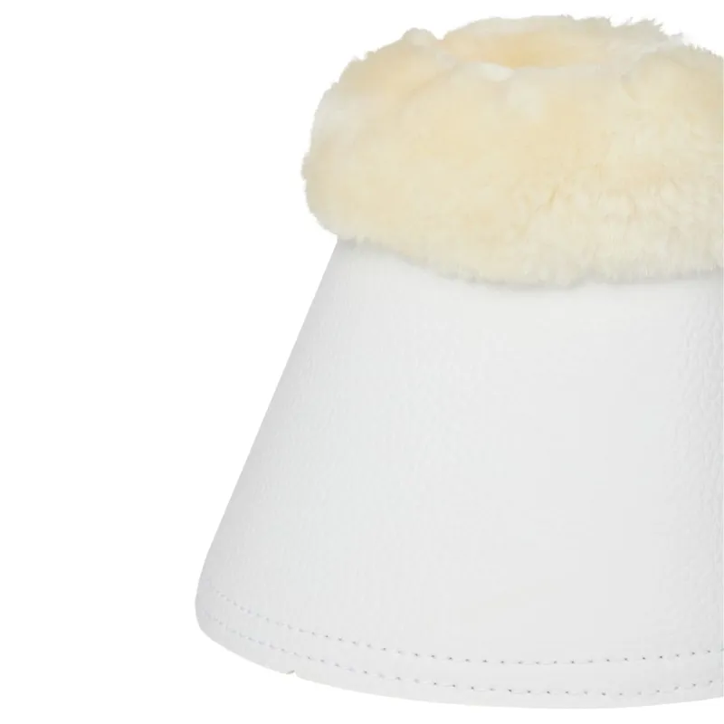 LeMieux Fleece WrapRound Bell Boots - White Natural-4