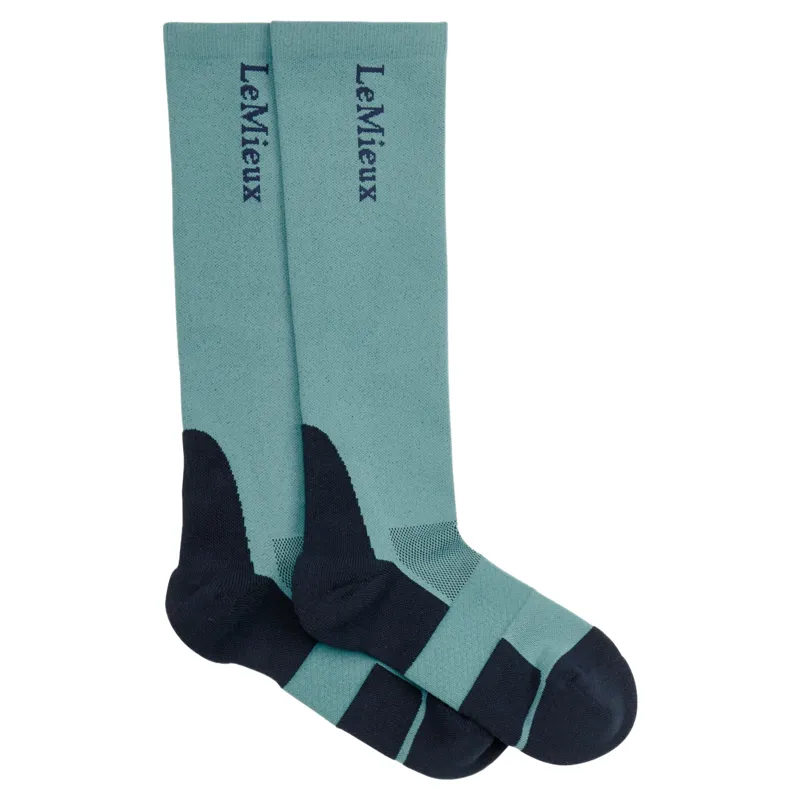 LeMieux Performance Tall Riding Socks - Aloe-1