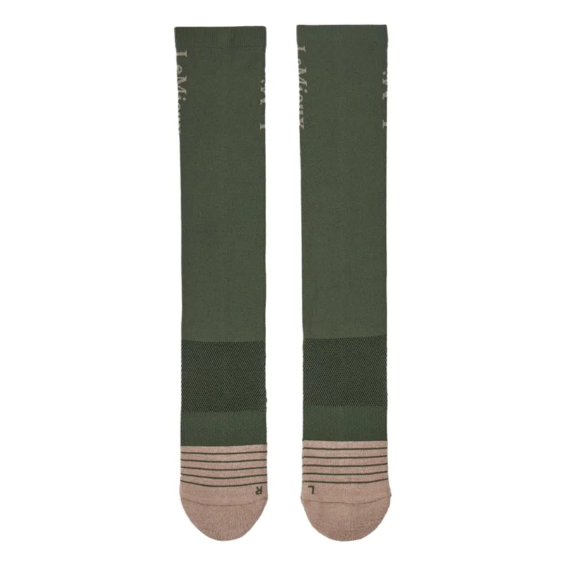 LeMieux Performance Tall Riding Socks - Rosemary-1