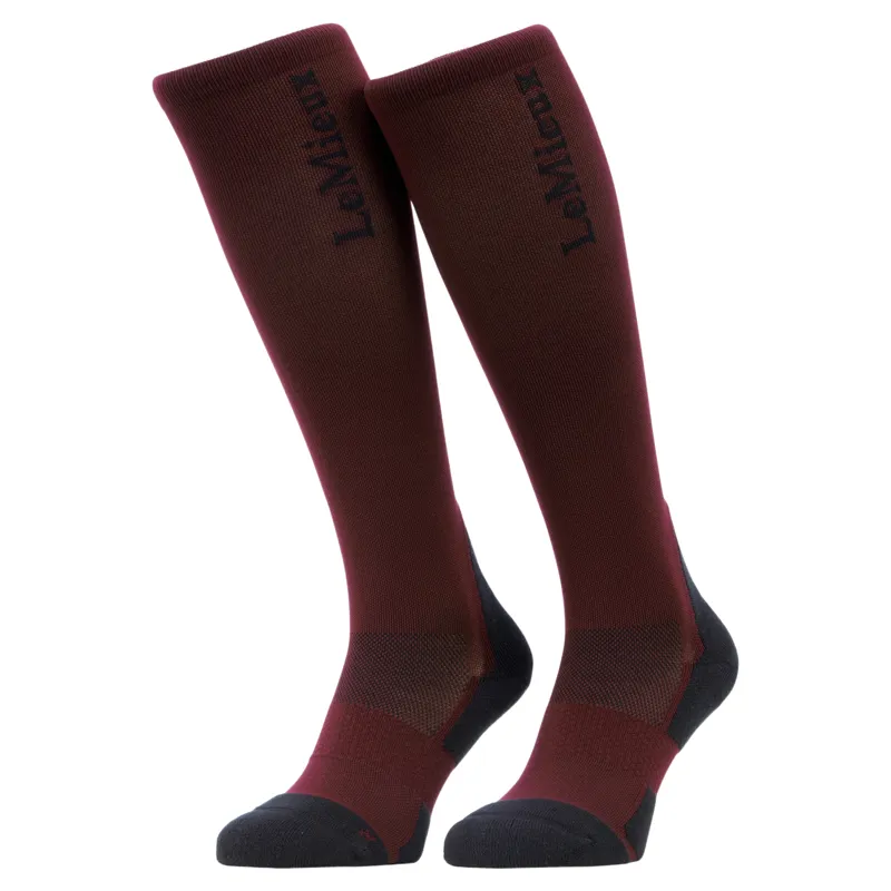 LeMieux Performance Tall Riding Socks - Bramble
