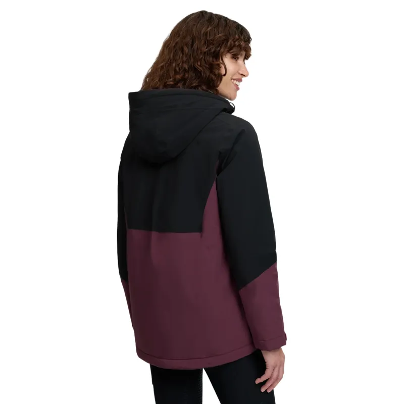 LeMieux Phoebe Women's Waterproof 1/2 Zip Anorak - Black/Bramble-2