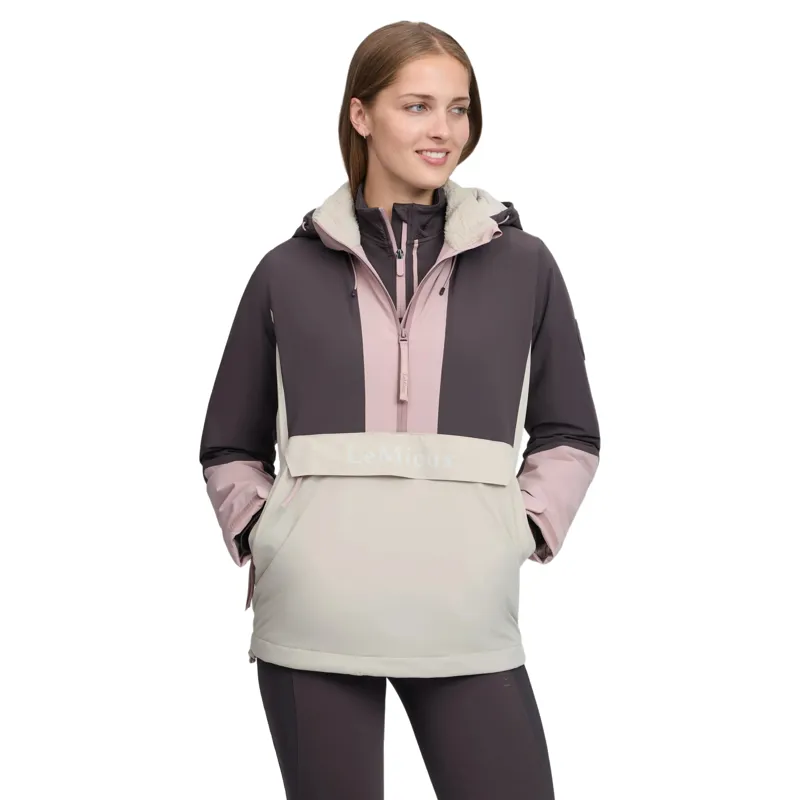 LeMieux Phoebe Women's Waterproof 1/2 Zip Anorak - Wild Rose-1
