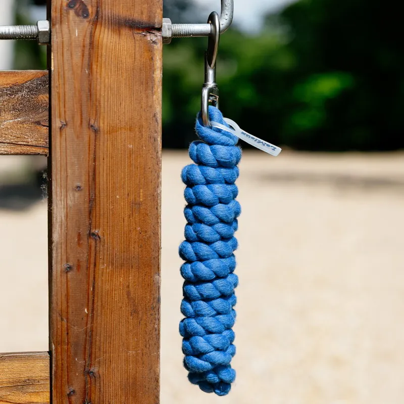 LeMieux Polycotton Lead Rope - Benetton Blue-1