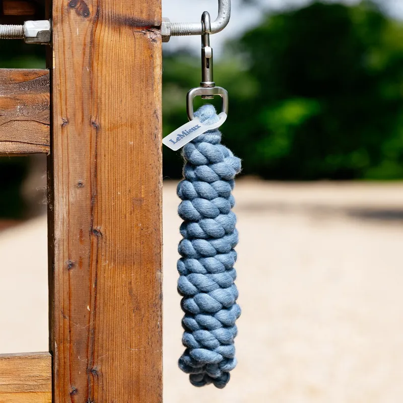 LeMieux Polycotton Lead Rope - Ice Blue-1