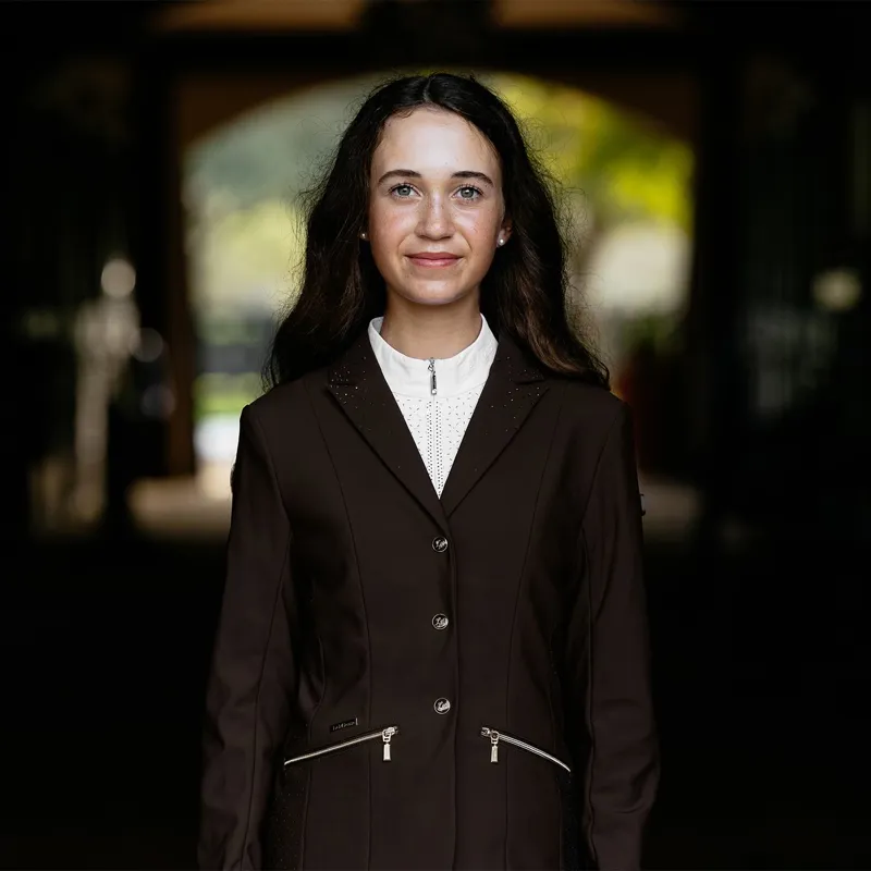 LeMieux Brilliance Junior Pro Show Coat - Espresso-6