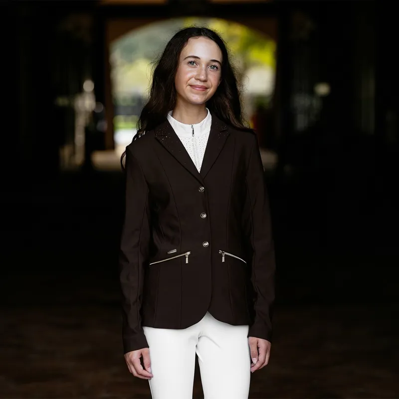 LeMieux Brilliance Junior Pro Show Coat - Espresso-5