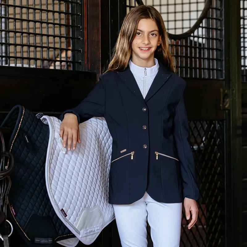 LeMieux Brilliance Junior Pro Show Coat-Navy-5