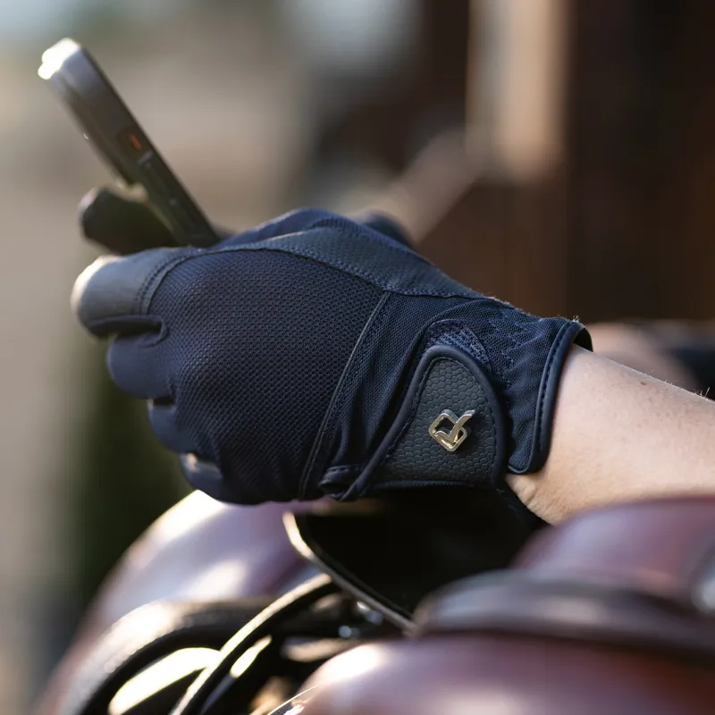 LeMieux Pro Mesh Riding Gloves - Navy-1